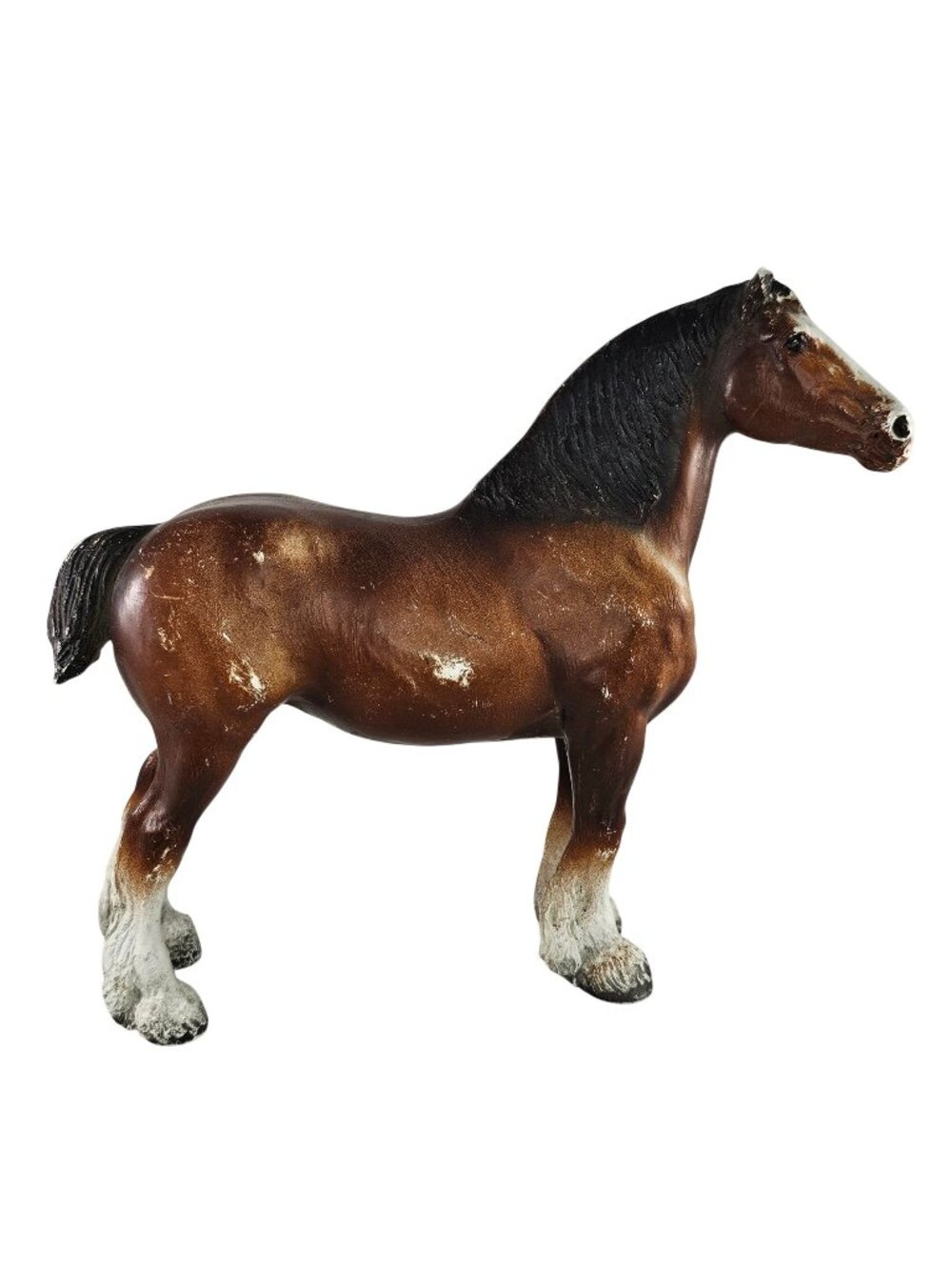 Breyer Horse Clydesdale Mare Chalky AS IS Missing Ears Multiple Rubs